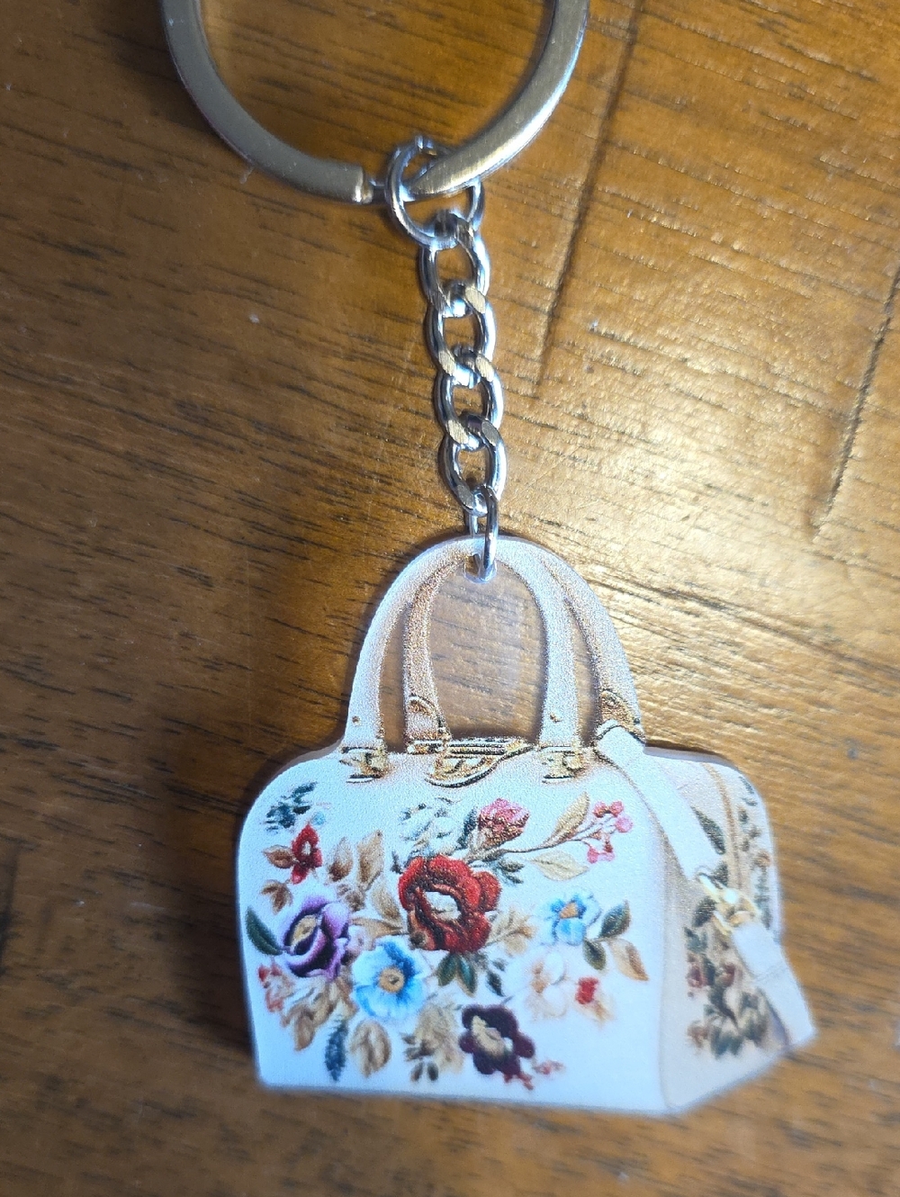 Multicolor Floral Mini Bag Keychain - Women Bags - Picture 4 of 8